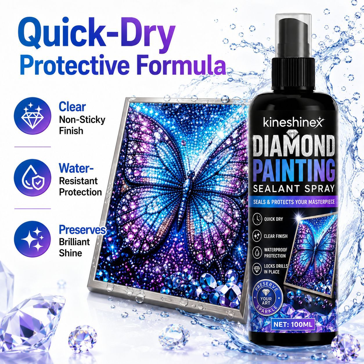 Resin Art Work - رذاذ مانع للتسرب للوحات الرسم بالألماس