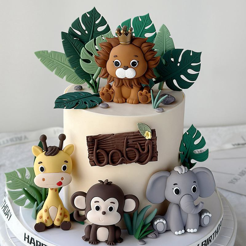 الغابة سفاري الحيوان دمية كعكة - مراجعة Resin Art Baby وسعره